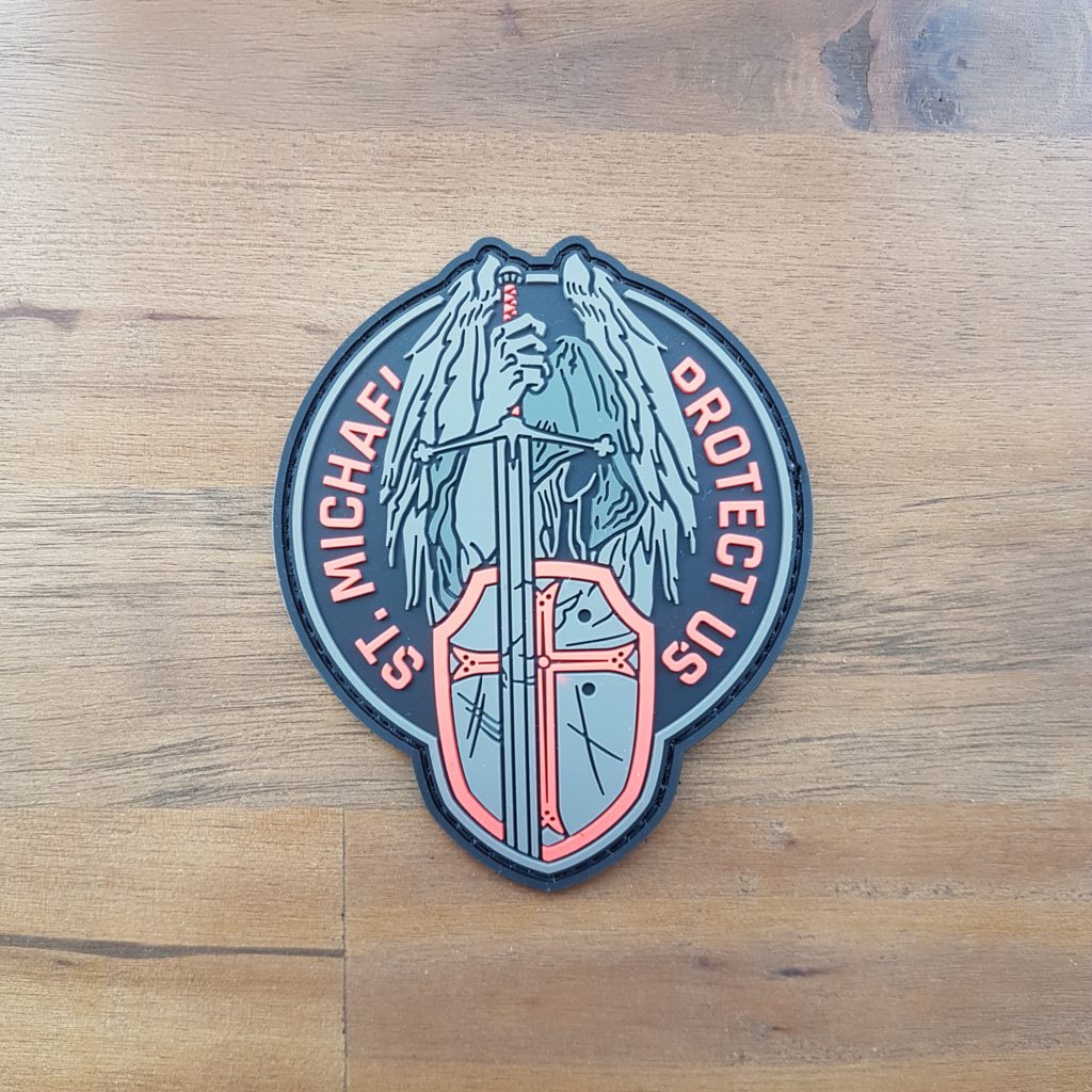 ST. MICHAEL Rubber PATCH - rot