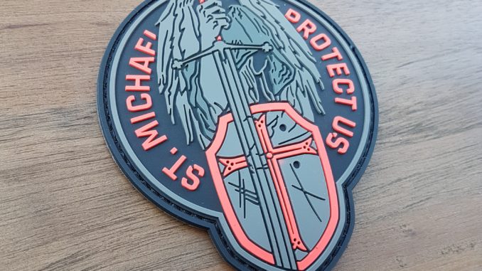 ST. MICHAEL Rubber PATCH - rot
